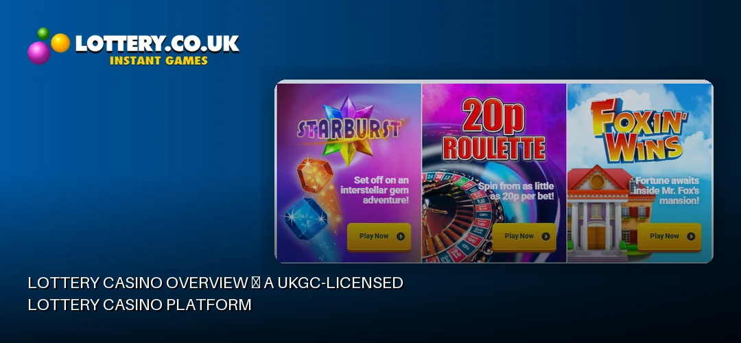 Lottery casino promotional banner